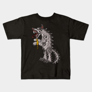 Ruler of the Nordic Seas: Viking Fenrir Monster Wolf Design Kids T-Shirt